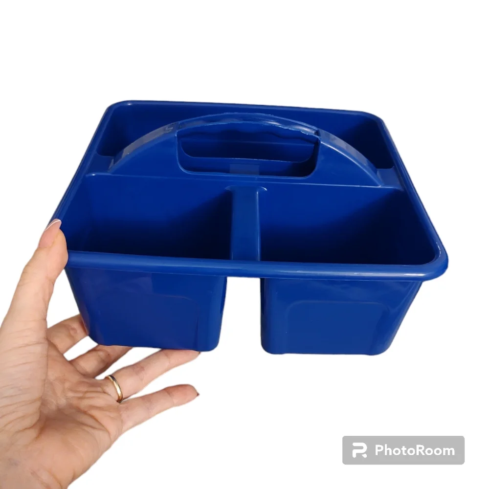 Bundle 2 Blue Storage Caddy Utility Cleaning Sorting Classroom Supplies Caddies